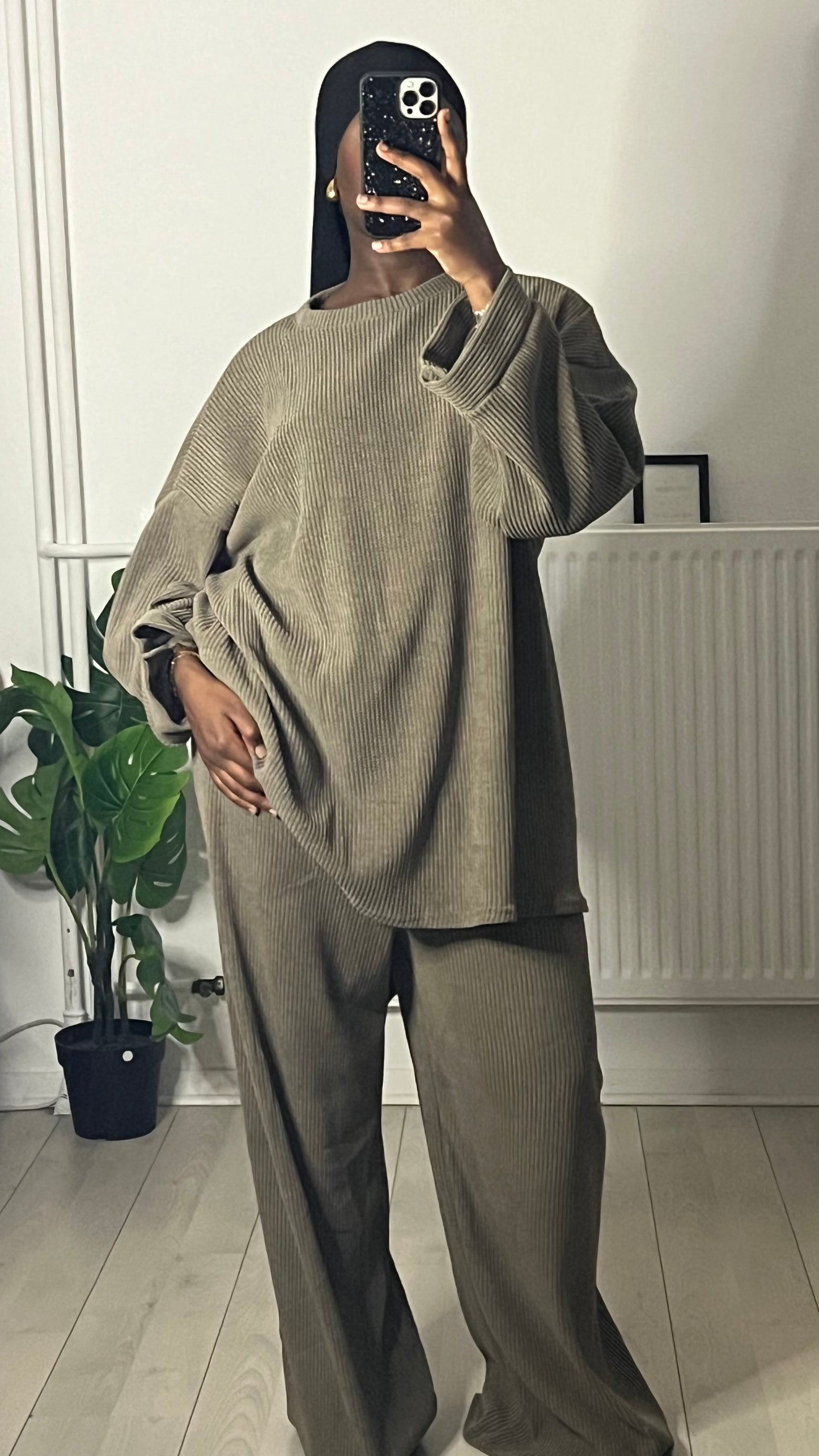 Ensemble “LYDIA” velour cotelé