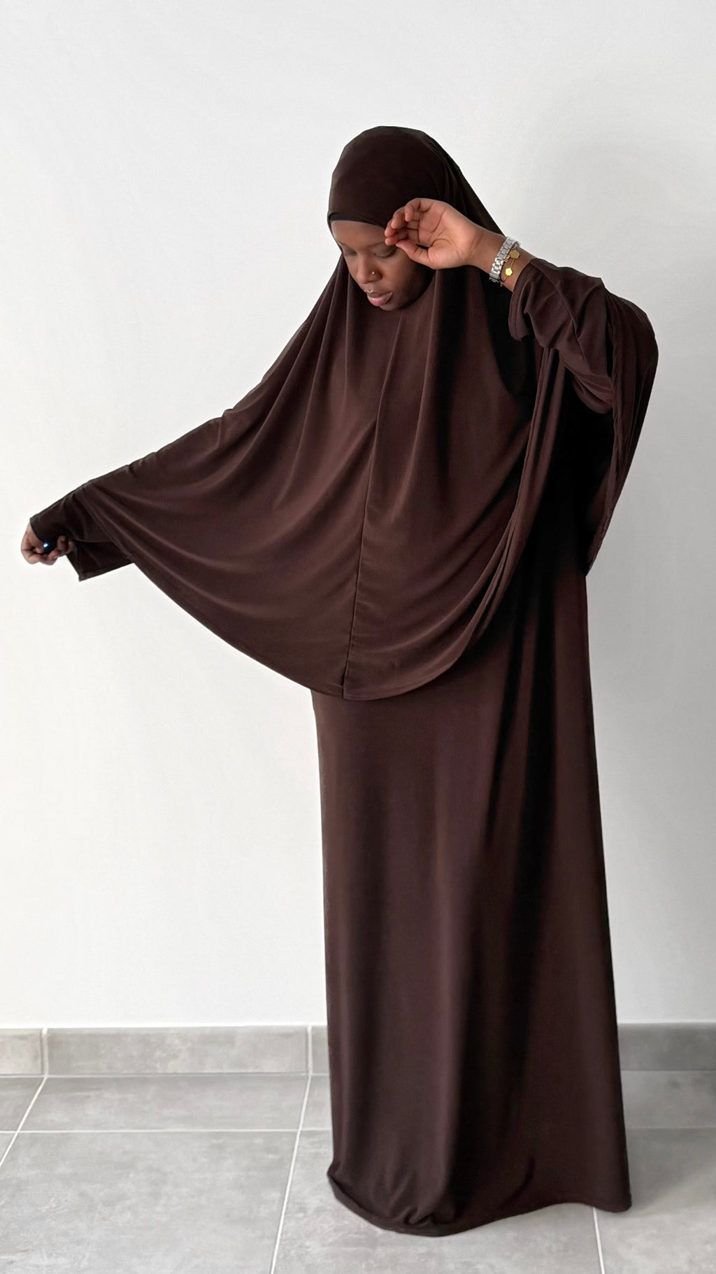 Jilbab jersey premium deux pièces