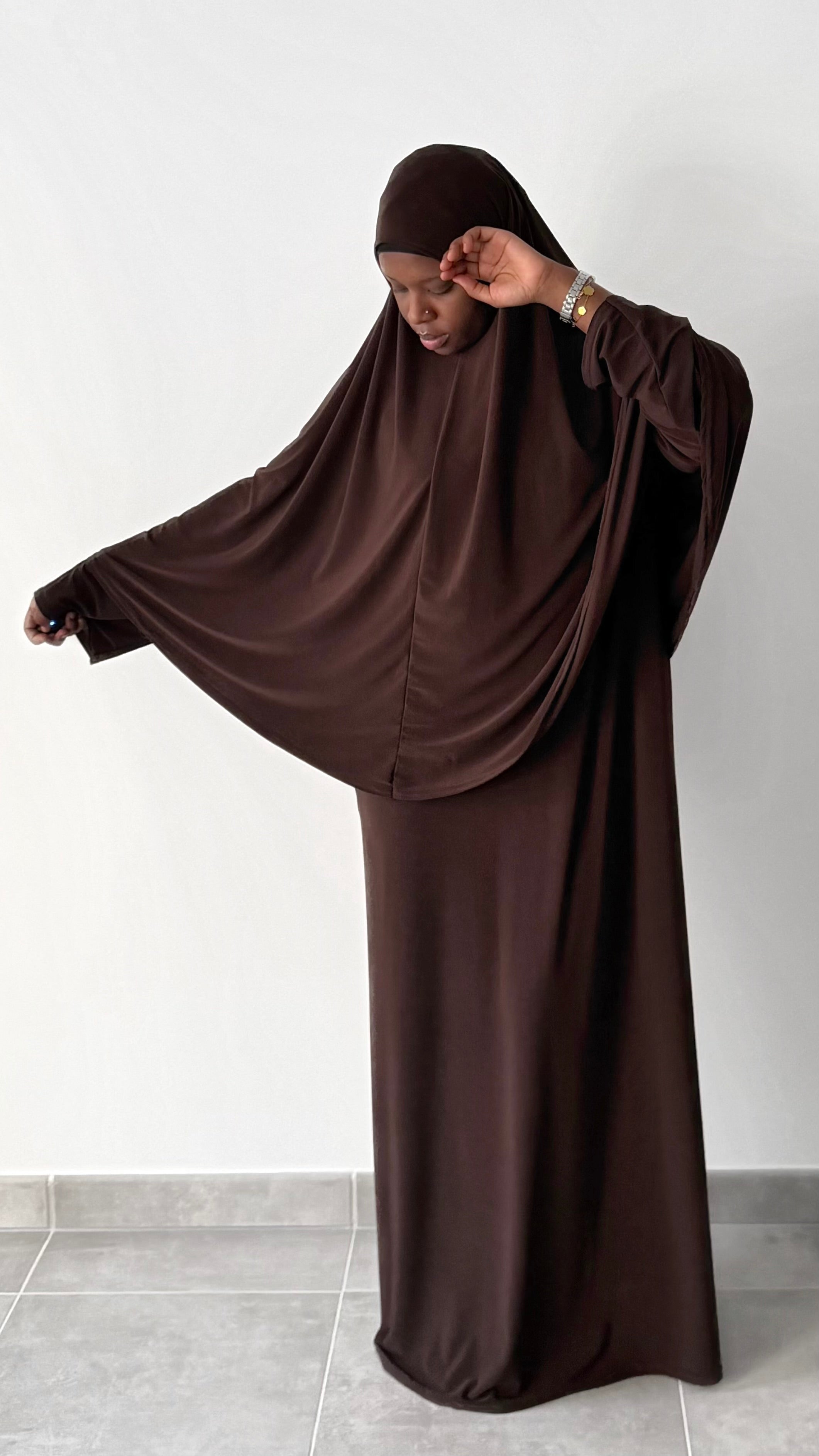 Jilbab jersey premium deux pièces