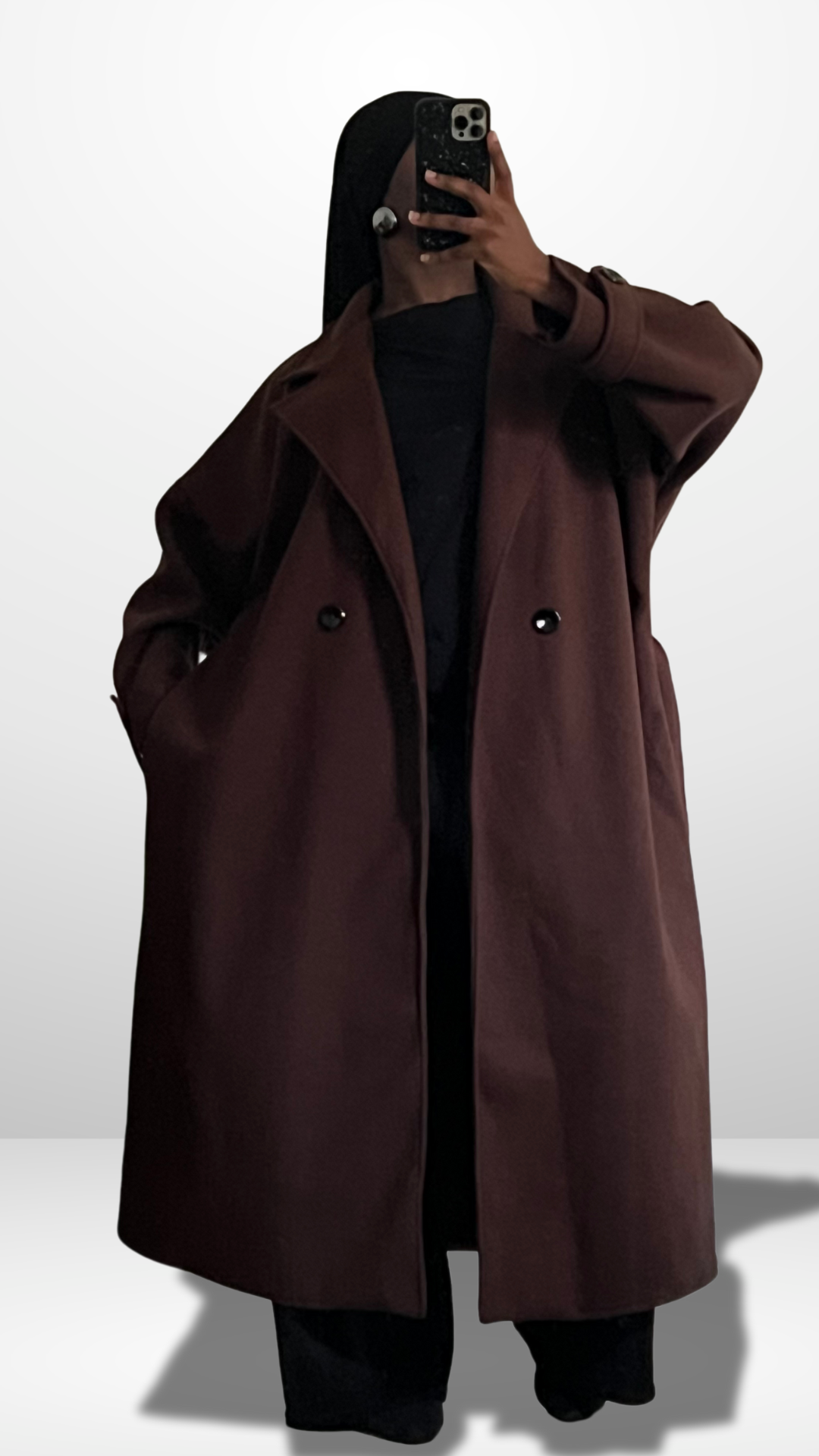 Manteau oversize ceinturé “LAMIA”