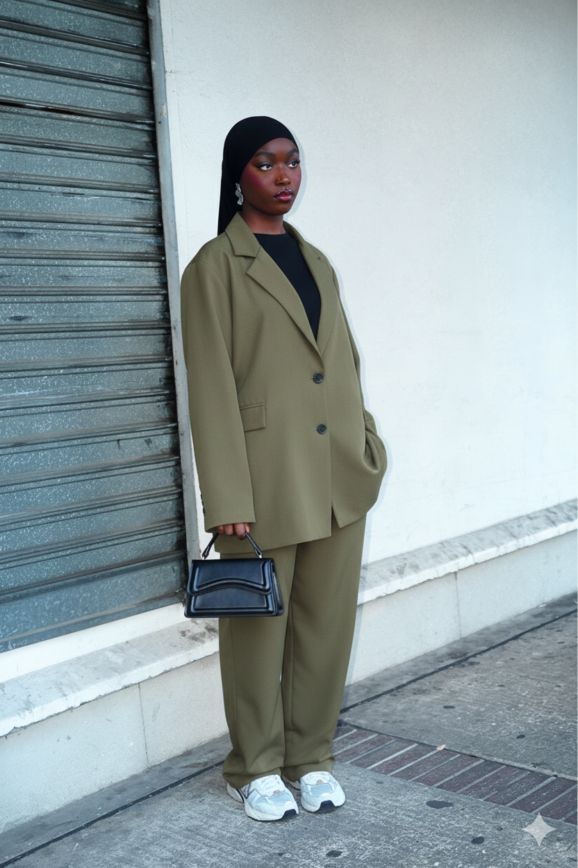 Ensemble blazer oversize