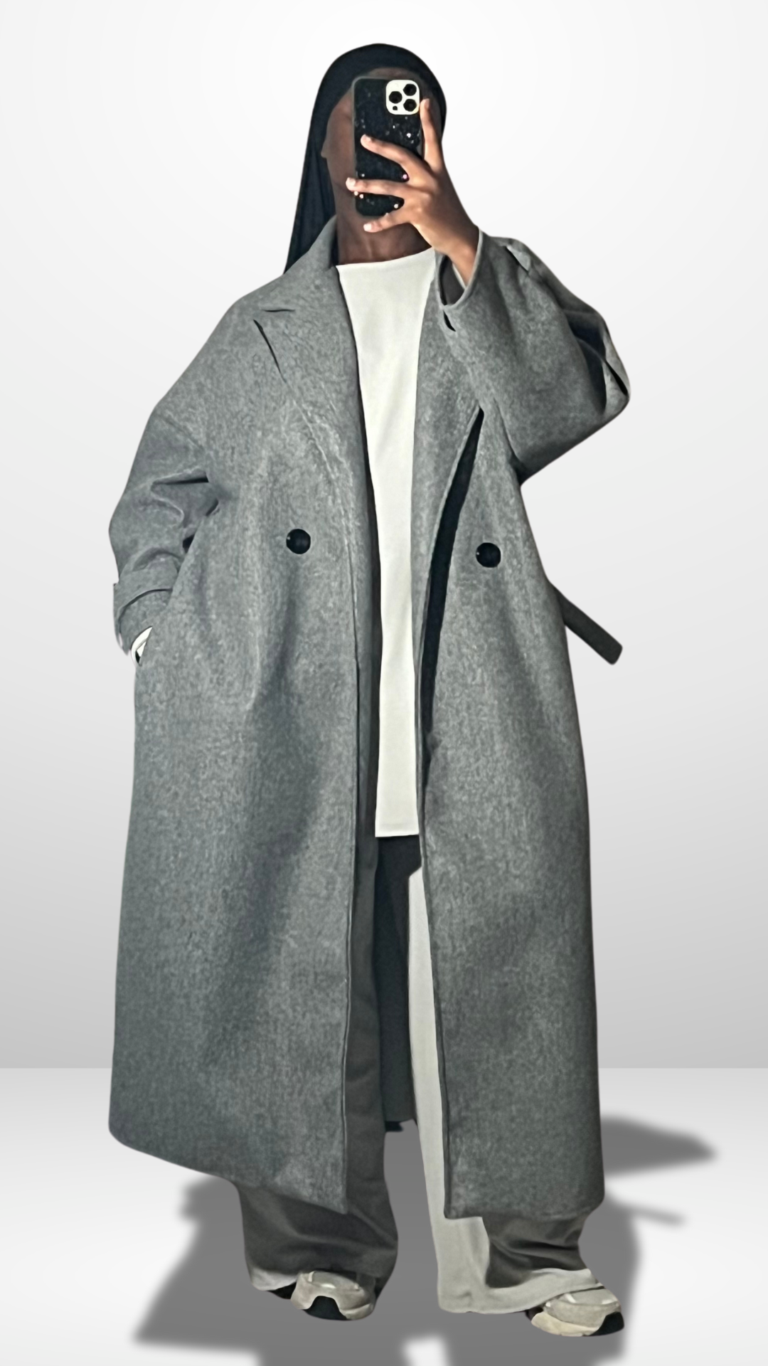 Manteau oversize ceinturé “LAMIA”