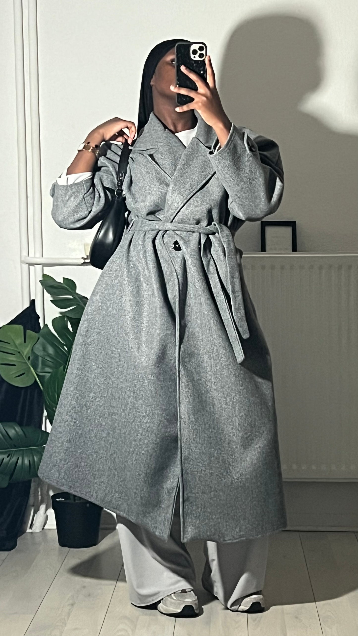 Manteau oversize ceinturé “LAMIA”