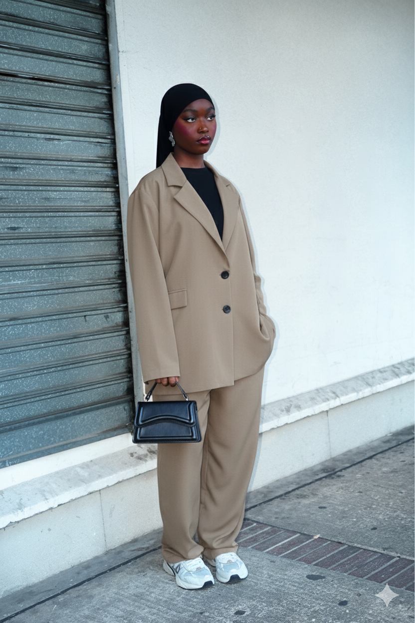 Ensemble blazer oversize